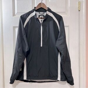 FootJoy Nylon Jacket 1/2 Zip Men's Black White Size Medium